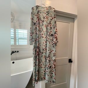 Floral sheer duster